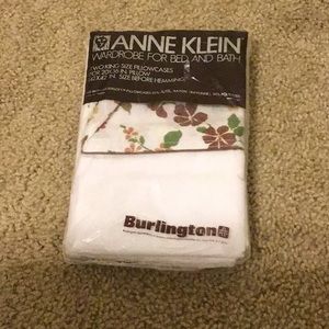 Vintage 2 King Size Pillowcases, Anne Klein Burlington Domestics